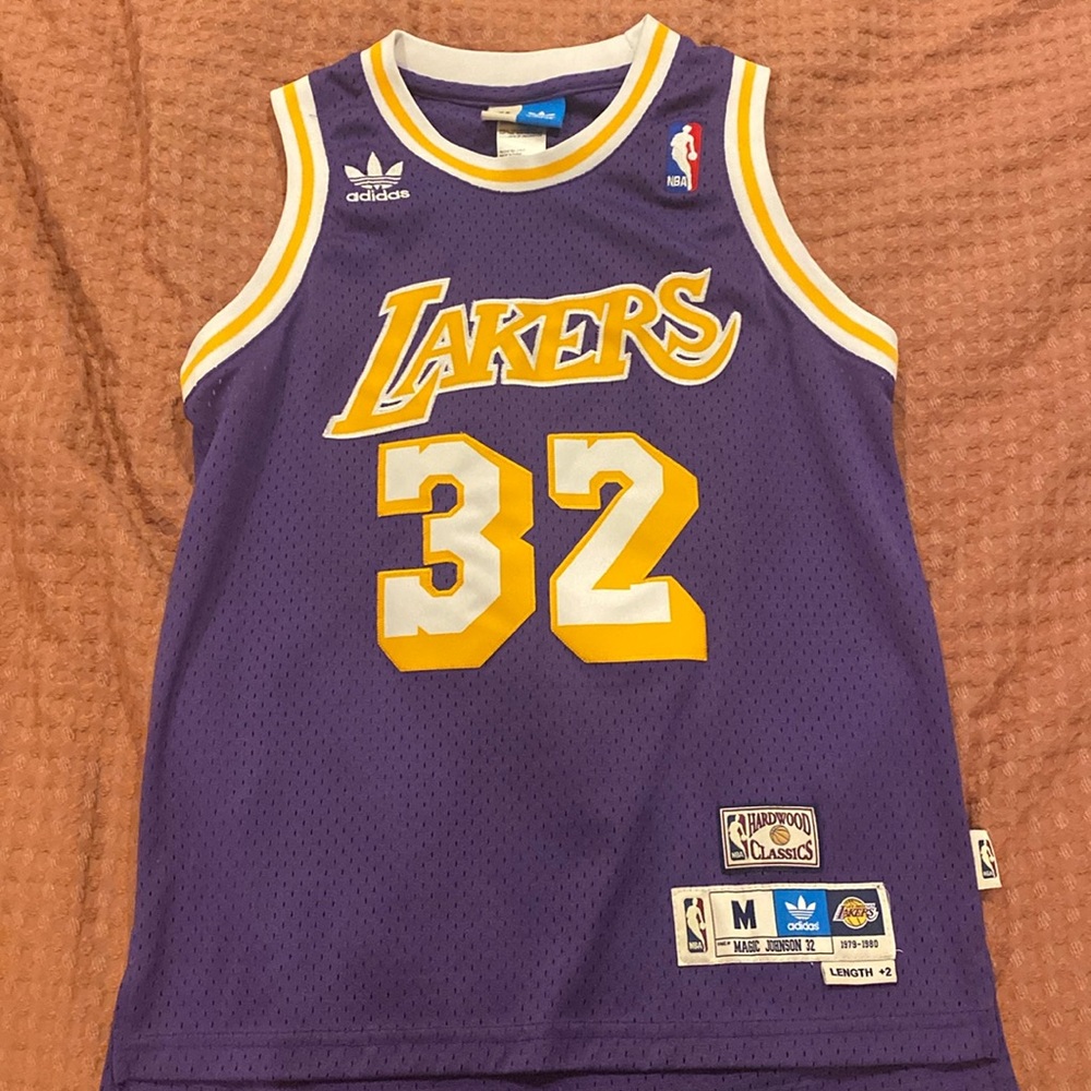 Vintage Magic Johnson 1979-1980 Los Angeles Lakers Away Jersey - Size M